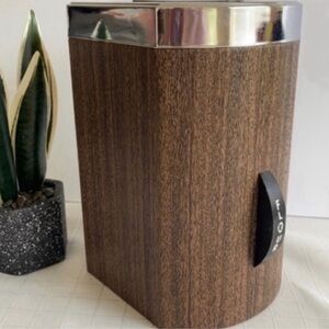 Vintage flour container kitchen shelf decor Kromex retro vibes